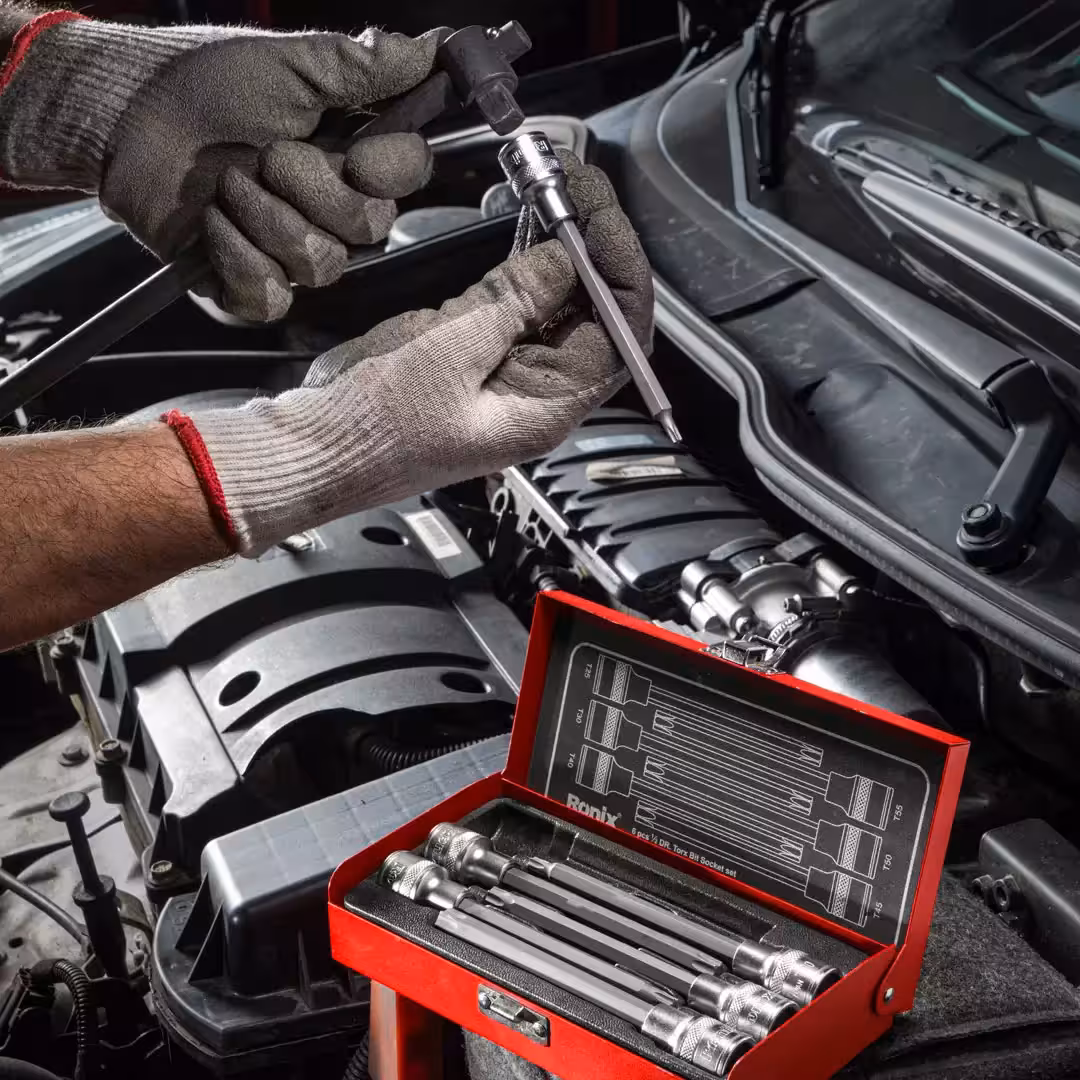 جعبه بکس 1/2 اینچ ستاره ای بلند 6 پارچهRH-2691