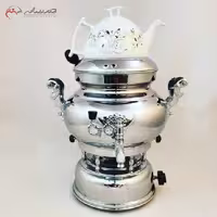 سماور گازی استیل 3 کاره مدل طاووس با ترکوپوشل استاندارد و طراحی کم جا