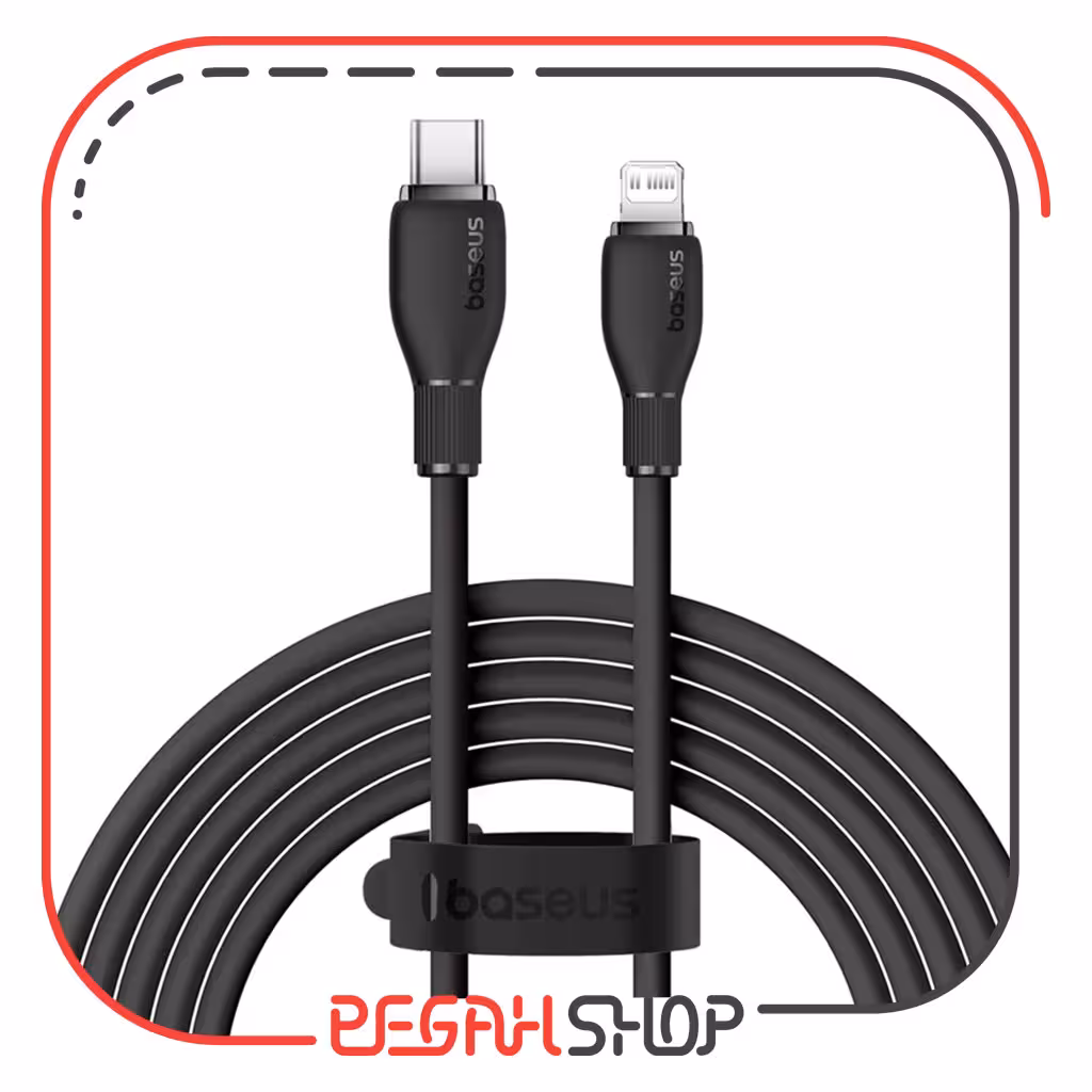 کابل شارژ باسئوس مدل Crystal pudding Series type-c to ip 20w با طول 120 سانتی متر
