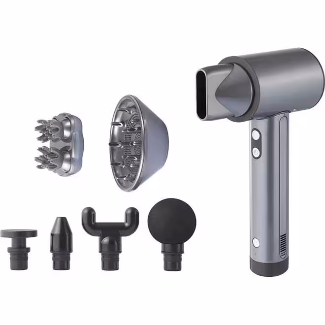 سشوار مسافرتی و ماساژور تفنگی شارژی 4IN1 Massage pistole 350W Silber