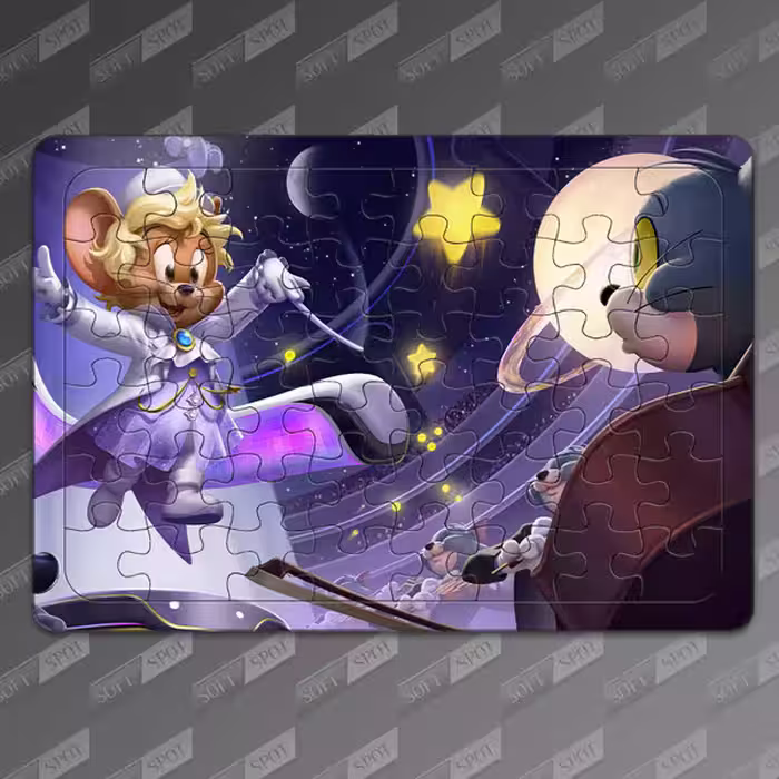 پازل طرح Tom and Jerry chase Jerry star conductor PZL-31