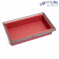 سبد چرمی ریلی داخل کمد لباس رنگ موکا قرمز فرنچ استایل فانتونی