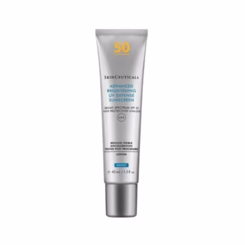 کرم ضد آفتاب روشن کننده و محافظ یو وی دیفنس | SPF 50 | محافظت در برابر UVA/UVB | روشن کننده و یکدست کننده پوست | کاهش لک و هایپرپیگمنتیشن | اسکین سیوتیکال | Skinceuticals Advanced Brightening UV Defense – 40 میلی لیتر