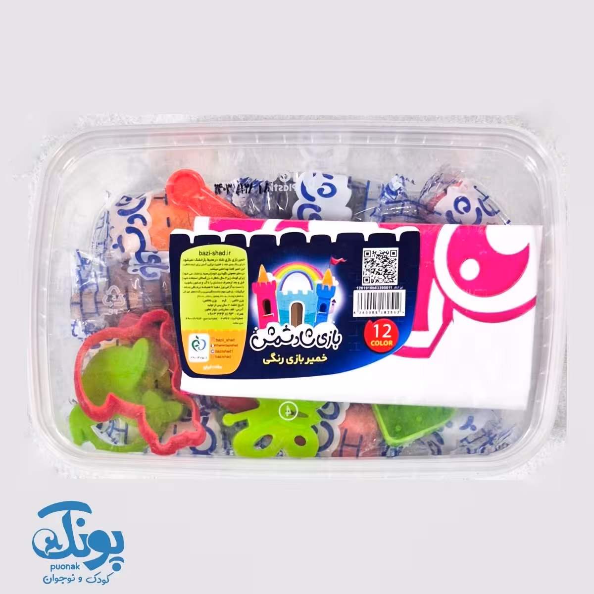 خمیر بازی باکس 12 رنگ بازی شاد شمش