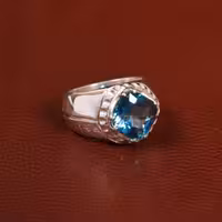 انگشتر توپاز بچگانه کد 29973 - جواهری مشاهیر