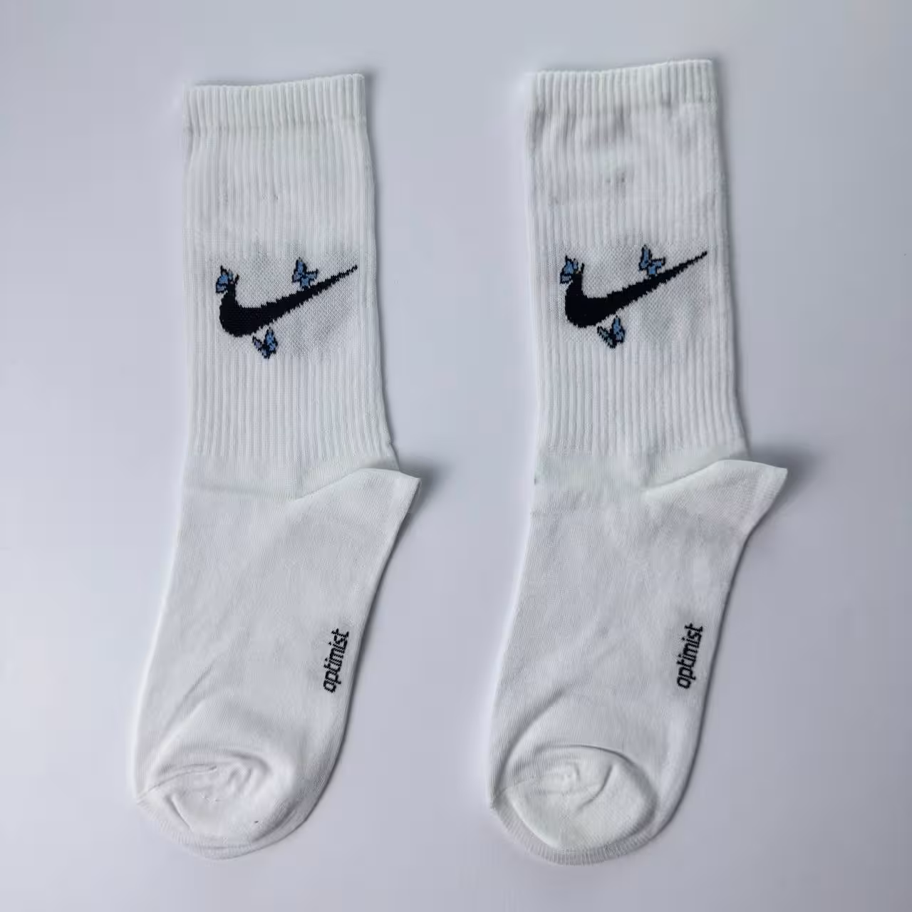 جوراب ساقدار فری سایز  نایک باتر فلای سفید