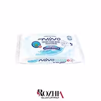 دستمال مرطوب پاک کننده دست و صورت 10 عددی نینو