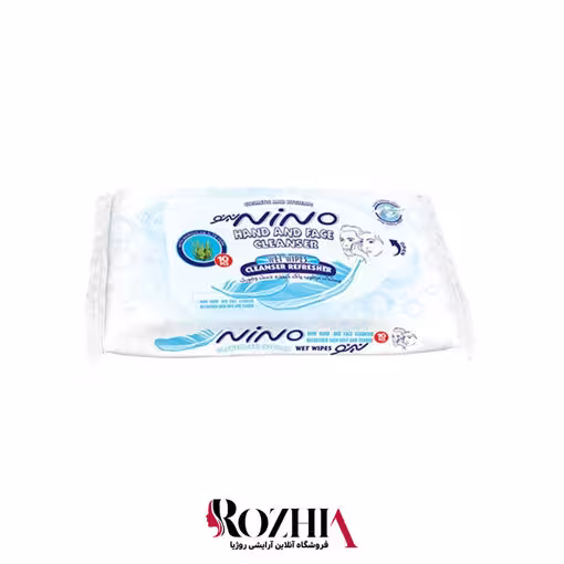دستمال مرطوب پاک کننده دست و صورت 10 عددی نینو