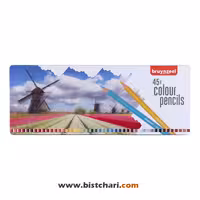 مداد رنگی 45 رنگ جعبه فلزی برند برونزیل Bruynzeel