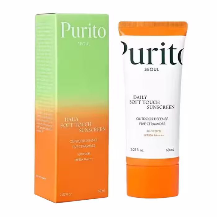 کرم ضد آفتاب روزانه SPF50 پیوریتو سئول PURITO SEOUL مدل Daily Soft Touch Sunscreen حجم 60ml