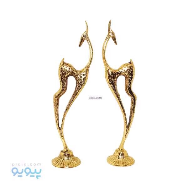 مجسمه دو عددی برنجی طرح آهو