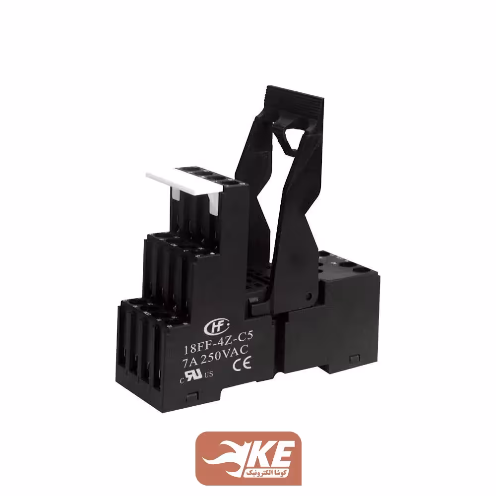 پایه رله چهار کنتاکت مخصوص رلههای سری HF18F-4Z هونگفا مدل 18FF-4Z-C5-H4