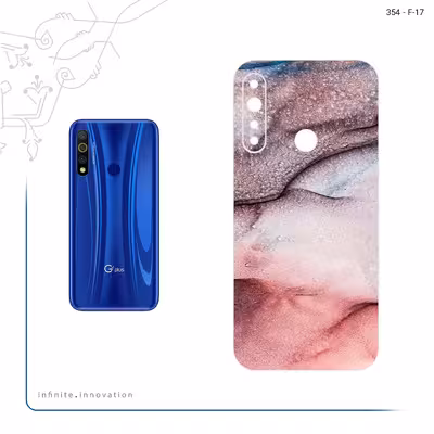 برچسب پوششی ماهوت مدل Smoky pink marble مناسب برای گوشی موبایل جی پلاس P10 Plus