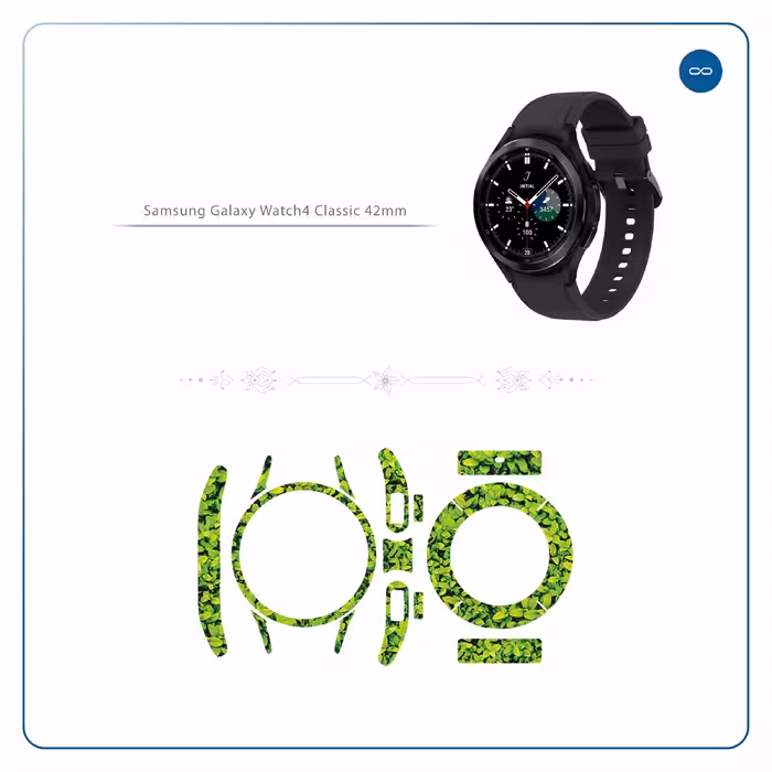 برچسب ماهوت طرح Leafs مناسب برای ساعت هوشمند سامسونگ Watch4 Classic 42mm