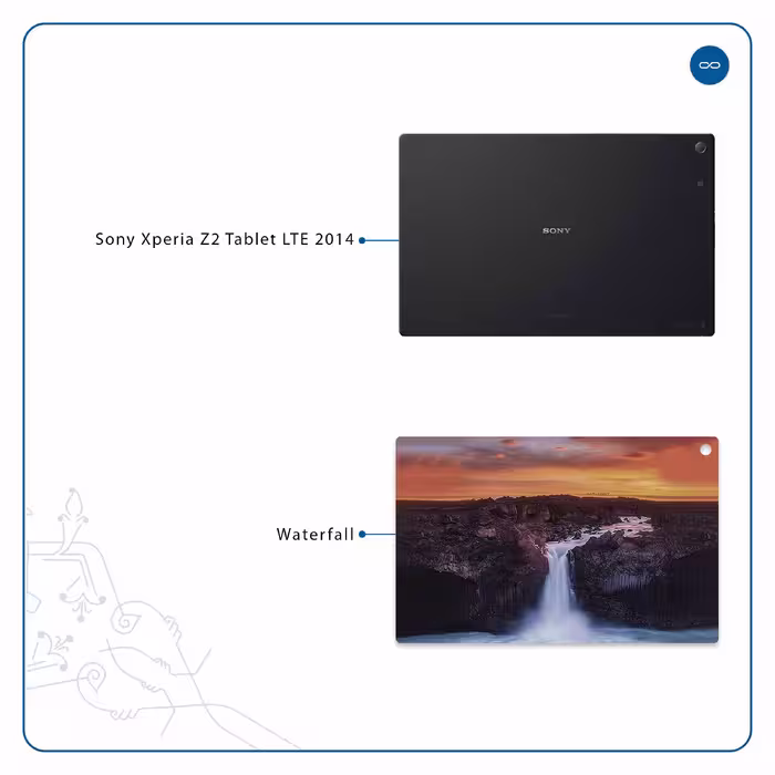 برچسب پوششی ماهوت مدل Waterfall مناسب برای تبلت سونی Xperia Z2 Tablet LTE 2014