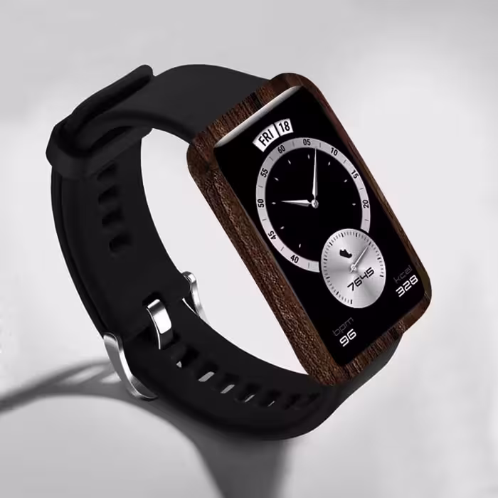 برچسب ماهوت طرح Dark Walnut Wood مناسب برای ساعت هوشمند هوآوی Watch Fit