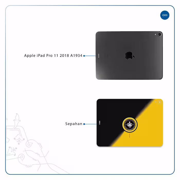 برچسب پوششی ماهوت مدل Sepahan مناسب برای تبلت اپل iPad Pro 11 2018 A1934