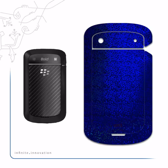 برچسب پوششی ماهوت مدل Blue-Holographic مناسب برای گوشی موبایل بلک بری Bold Touch 9900