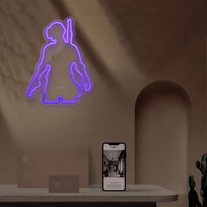 چراغ دیواری نئون دیزاین طرح Pubg-GL_PR