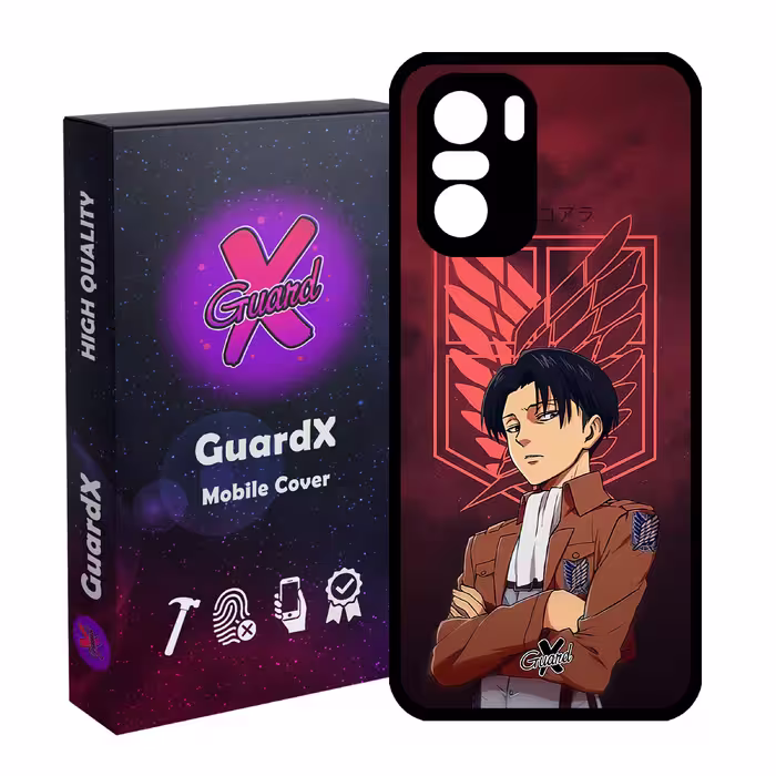 کاور گارد ایکس طرح Levi Anime مدل Glass10478 مناسب برای گوشی موبایل شیائومی Poco F3/MI 11X/MI 11X Pro/Redmi K40/K40 Pro