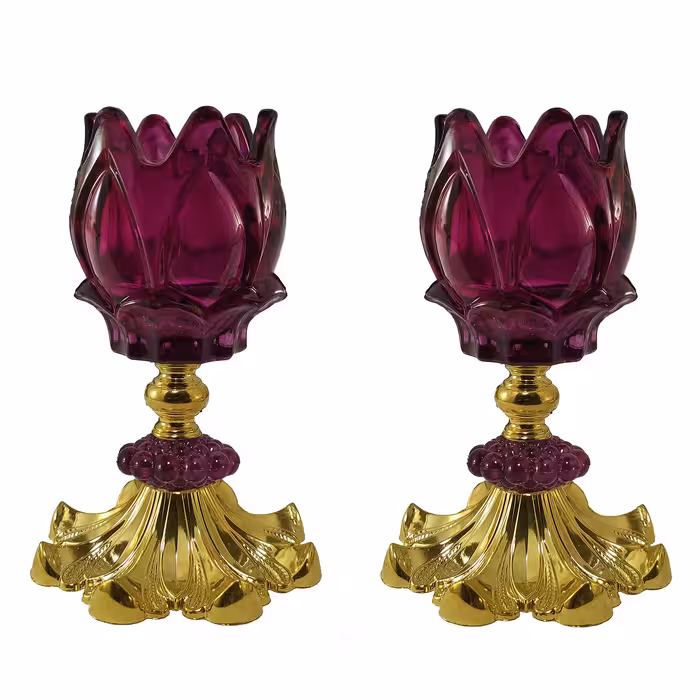 شمعدان مدل رومیزی آناناسی کد 031 بسته 2 عددی