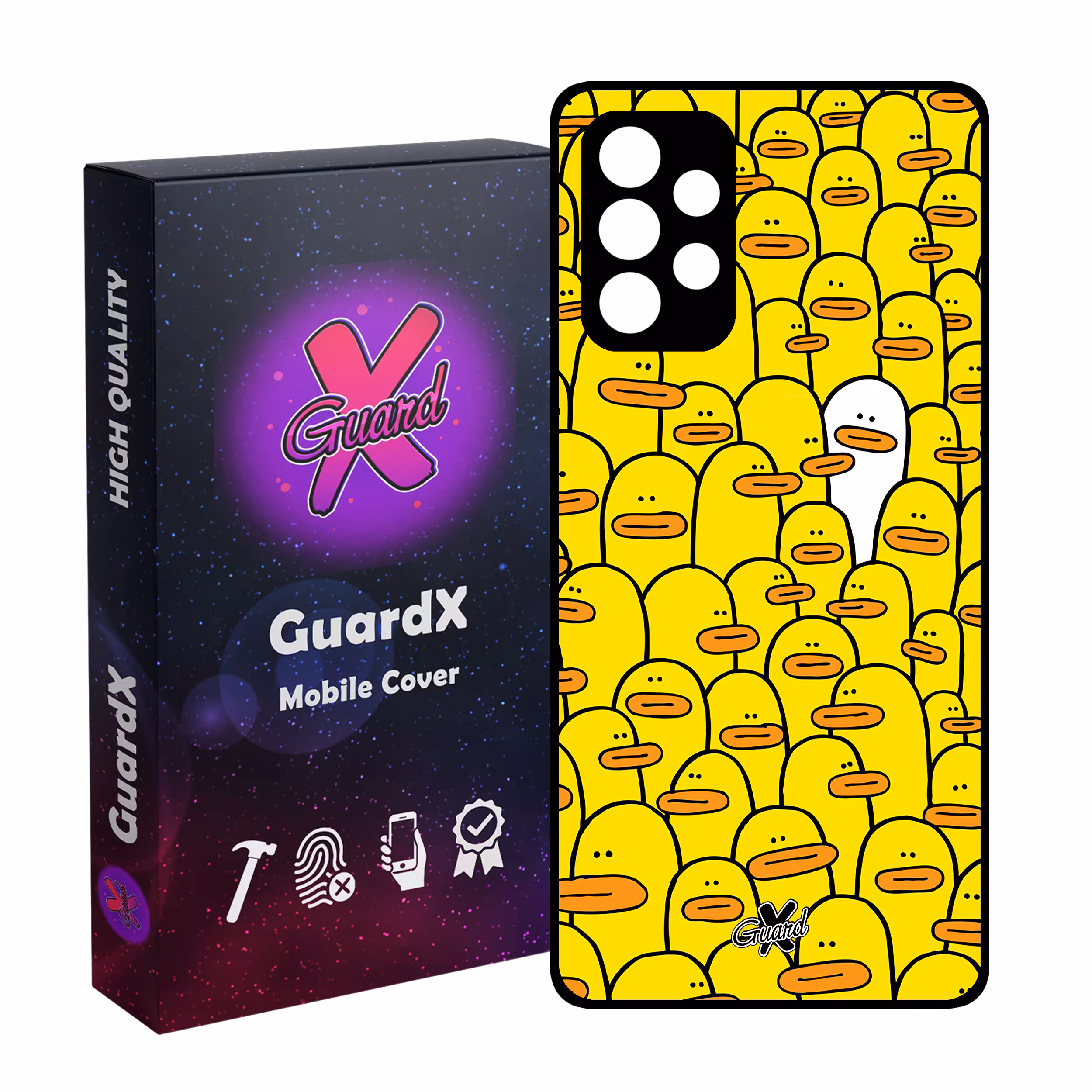 کاور گارد ایکس طرح اردک مدل Glass10361 مناسب برای گوشی موبایل سامسونگ Galaxy A32 4G