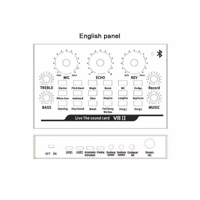 کارت صدا کیو وای اچ مدل V8-2