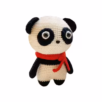 عروسک بافتنی مدل خرس پاندا کد 47