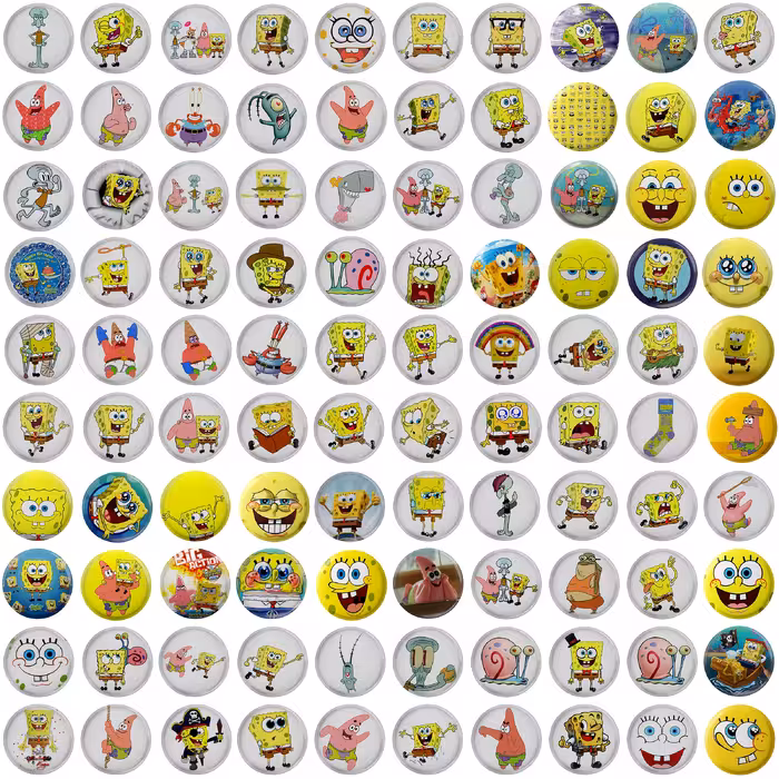 پیکسل مدل باب اسفنجی پاتریک S1-100 مجموعه 100 عددی