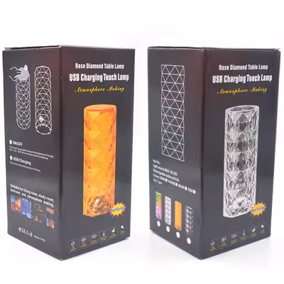 آباژور رومیزی مدل رز کریستالی 