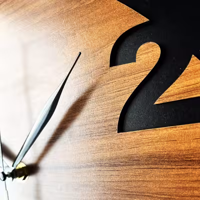 ساعت دیواری چشمه نور مدل  H8015-BR