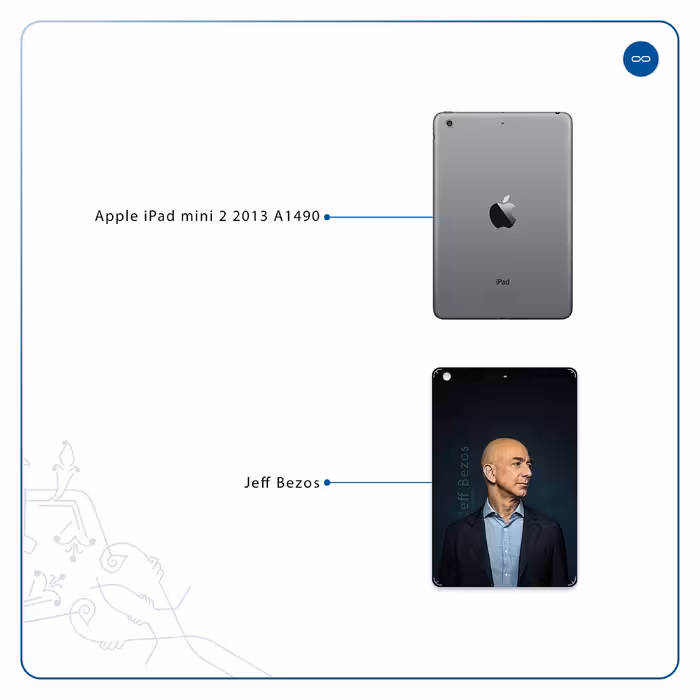 برچسب پوششی ماهوت مدل Jeff Bezos مناسب برای تبلت اپل iPad mini 2 2013 A1490