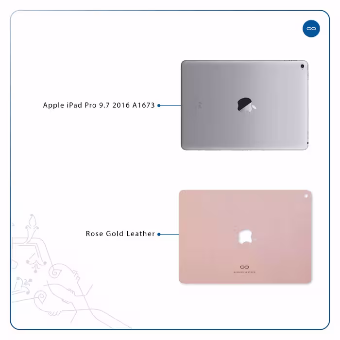 برچسب پوششی ماهوت مدل Rose Gold Leather مناسب برای تبلت اپل iPad Pro 9.7 2016 A1673
