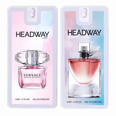 عطر جیبی زنانه هدوی مدل لانکوم لاویه است بل و ورساچه برایت کریستال حجم 45 میلی لیتر مجموعه 2 عددی