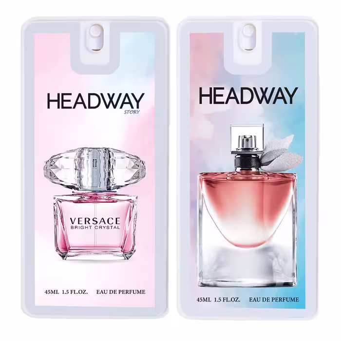عطر جیبی زنانه هدوی مدل لانکوم لاویه است بل و ورساچه برایت کریستال حجم 45 میلی لیتر مجموعه 2 عددی