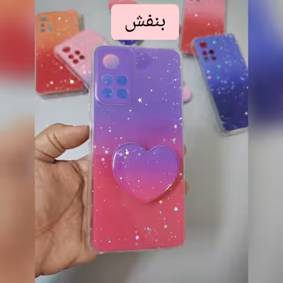 کاور مدل قلبی اکلیلی مناسب برای گوشی موبایل شیائومی Redmi Note 11 5G / Poco M4 Pro 5G / Redmi Note 11T 5G به همراه پایه نگهدارنده