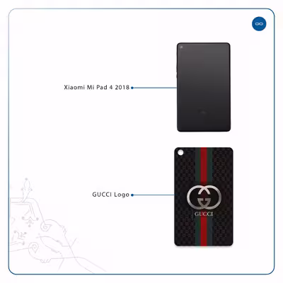 برچسب پوششی ماهوت مدل GUCCI-Logo مناسب برای تبلت شیائومی Mi Pad 4 2018