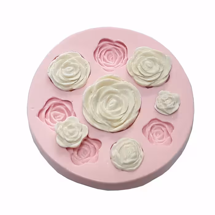 قالب شکلات مدل مالد فوندانت طرح مولد گل رز کد M9