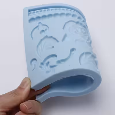 سیلیکون قالب گیری به گز مدل برگ و گل