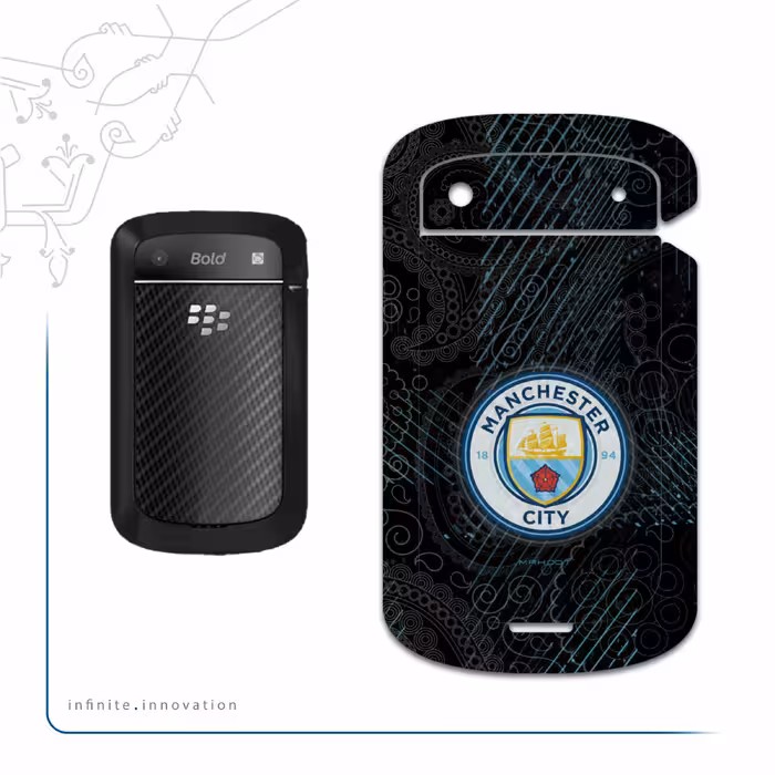 برچسب پوششی ماهوت مدل Manchester-City مناسب برای گوشی موبایل بلک بری Bold Touch 9900