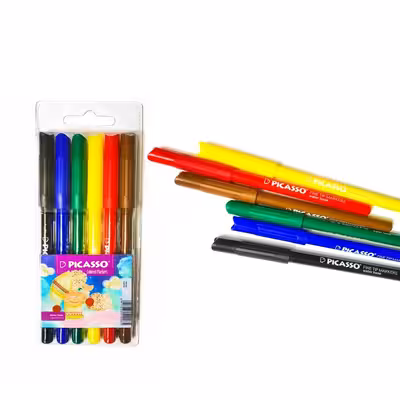 ماژیک رنگ آمیزی 6رنگ پیکاسو مدل آرت