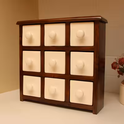 جا ادویه 9 پارچه مدل کشویی کد 09