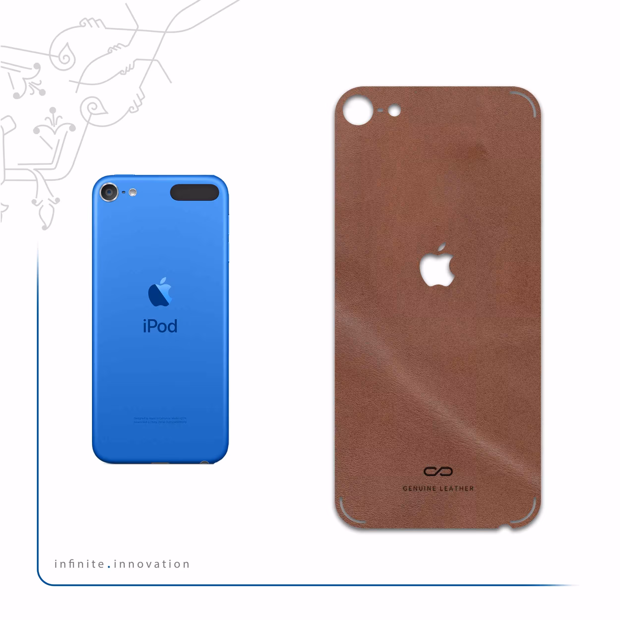 برچسب پوششی ماهوت مدل Matte-Natural-Leather مناسب برای گوشی موبایل اپل iPod touch 6th generation