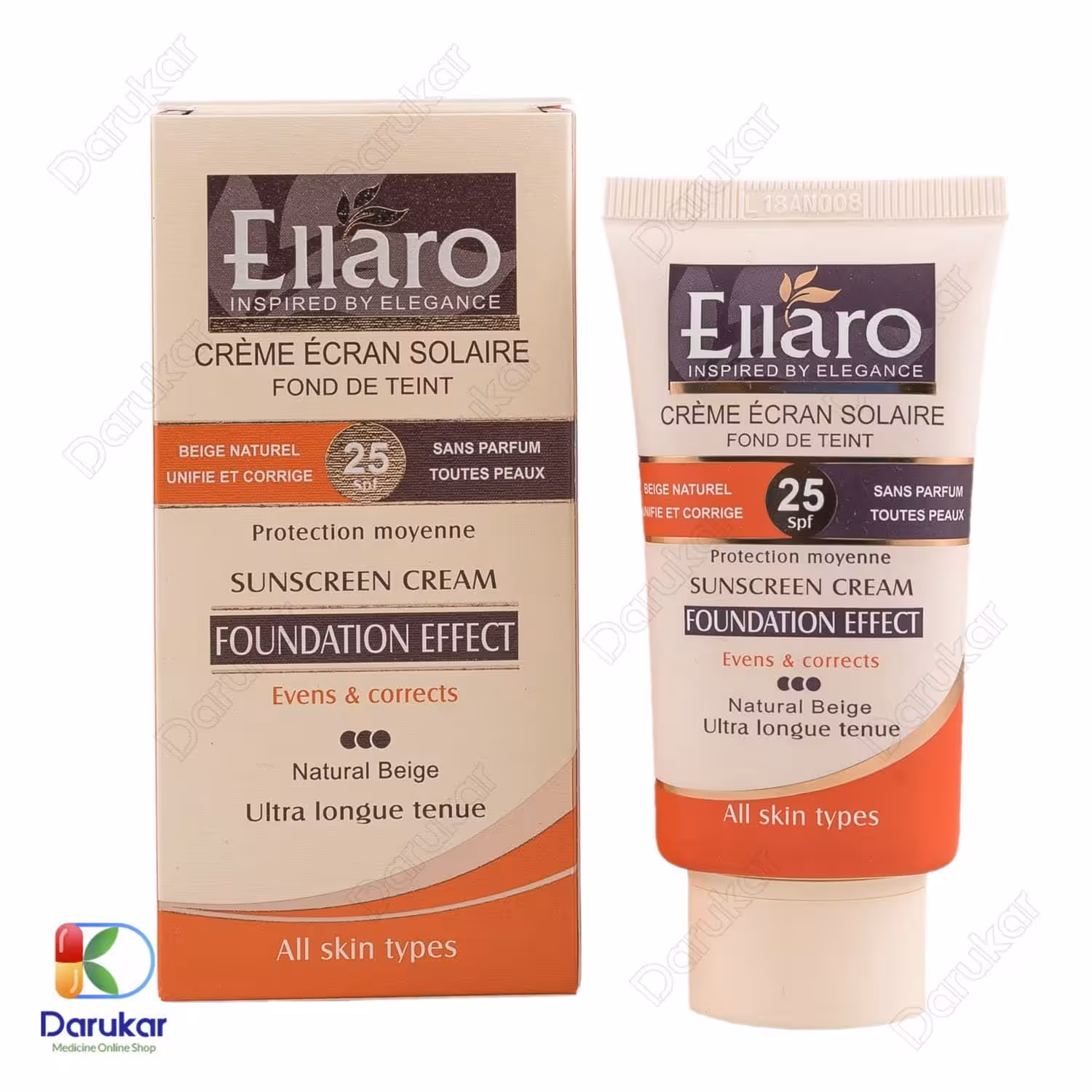 كرم ضد آفتاب رنگی الارو SPF25