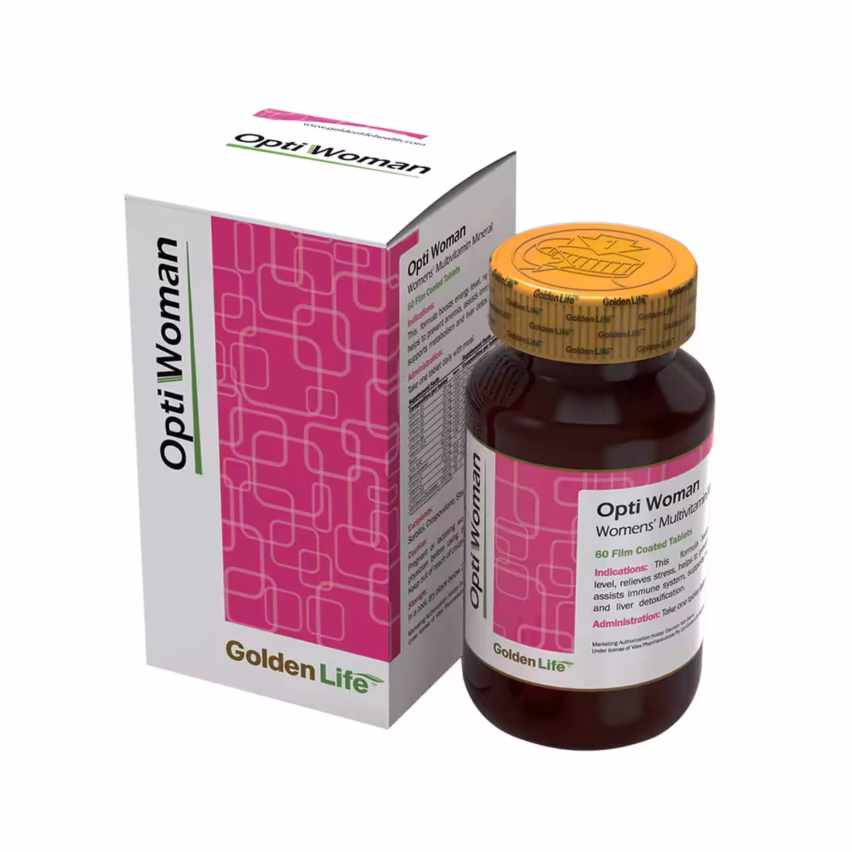 قرص مولتی ویتامین اپتی وومن تعداد 60 عدد گلدن لایف