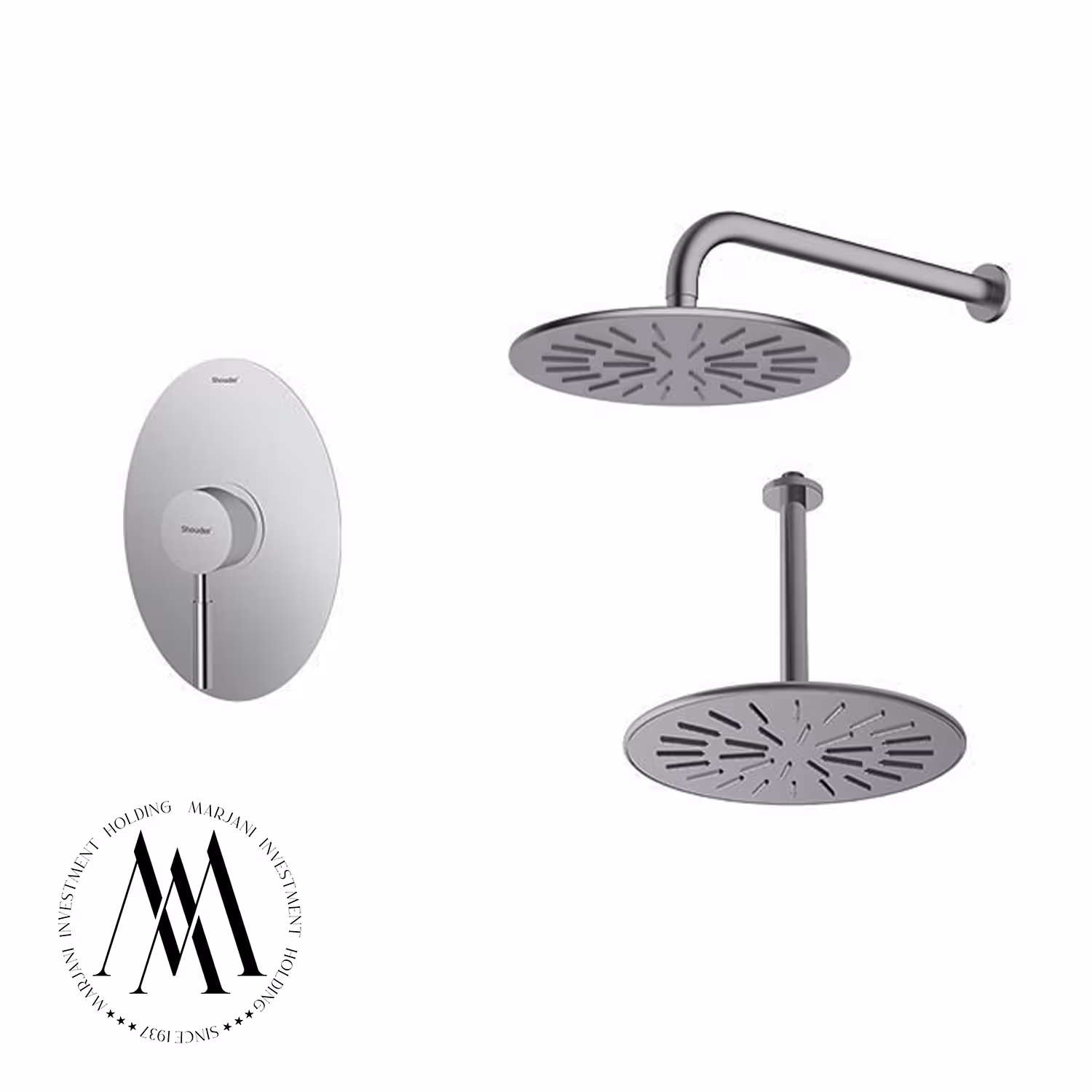 شیر حمام توکار شودر مدل روگن تیپ 1 (کرومات)