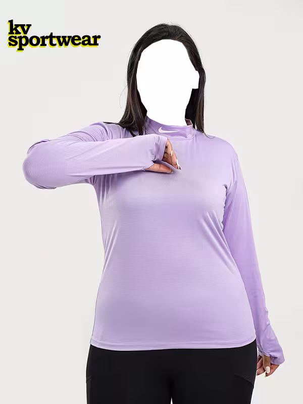 بلوز فینگردار سایز بزرگ ورزشی زنانه NIKE کد 002