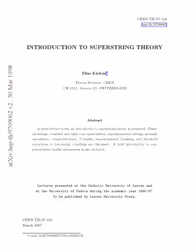 خرید و دانلود نسخه کامل کتاب Introduction to Superstring Theory