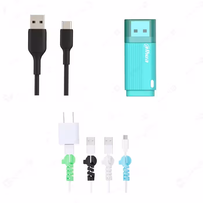 پک فلش 16 گیگ USB2.0 داهوا   کابل تایپ C   محافظ کابل 4 تایی FRI6