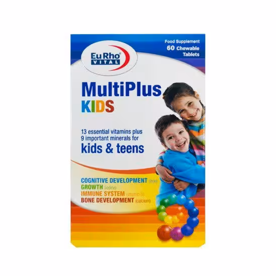 قرص جویدنی مولتی پلاس کیدز یوروویتال (60 عدد)